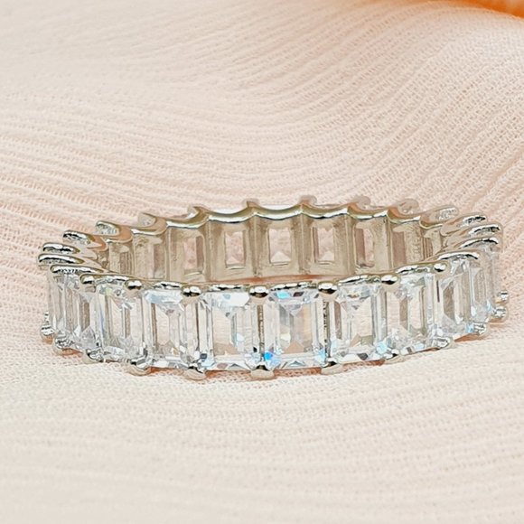 🔥 Fashion Gems Full Around Zircon Beautiful Eternity Rings for Women, PD424 - Picture 3 of 3